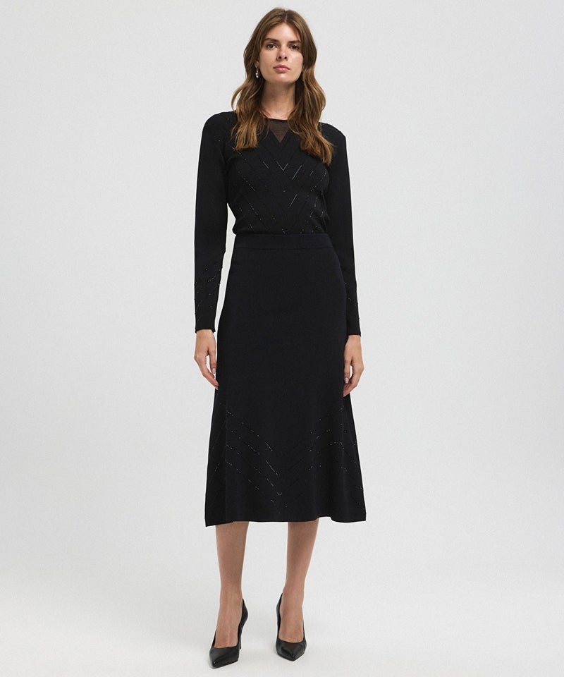Ipekyol Rhinestone Knit Skirt - Image 1